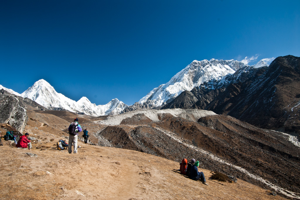 Trekkers in the Kumbu, Nepal